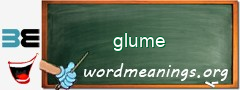 WordMeaning blackboard for glume